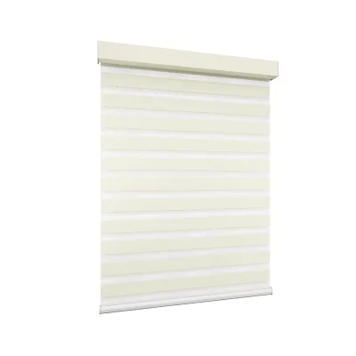 Electric Zebra Shades Wand System Vertical Office Use Waterproof Blackout Light Control Eco-Friendly Fabric Lithium Battery