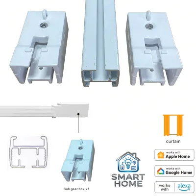 Electric Curtains with Transmission Box and Double Bearings Silent Smooth Gearbox