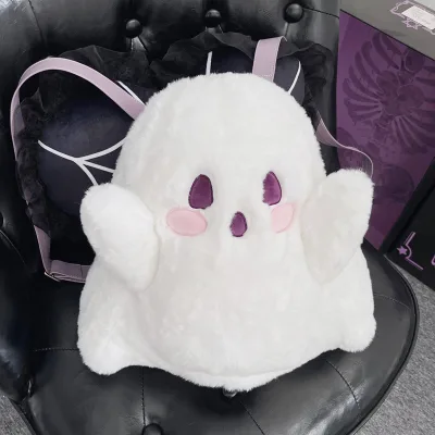 New Arrival Ghost Design Backpack Personality Doll Plush Backpack Bag Cute Cartoon Bag for Halloween