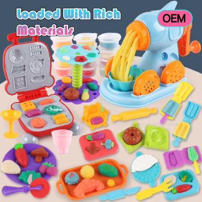 Premium Skin-Friendly BPA Free Plasticine Tool Kit 12 Colors Plastic Clay Hamburger Press Set Kindergarten Classroom Art Craft