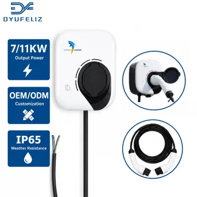 YW10 7KW Wall-Mounted EV Charger 32A EV Charging Station Charging Standard Customizable