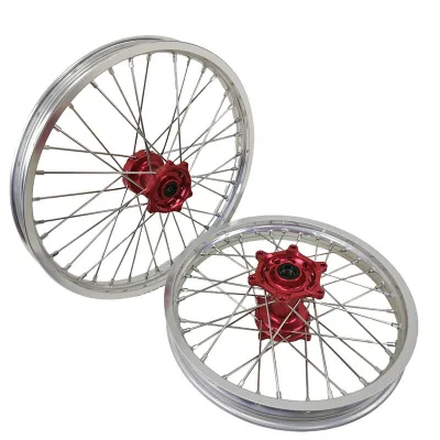 HOT SALE Fit CFR250/450 21*1.6 19*2.15 Inch Wheels Sliver Rim Dirt Bike Wheels Set CR125/CR250R/CRF450R