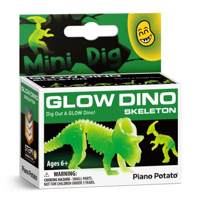 Piano Potato Digging Toy Mini Dig Glow Dino Toy for Kid Excavation Kit Educational Toy Dig Kit for Children