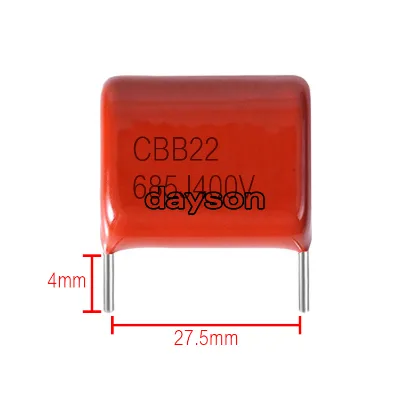 CBB22 film capacitor 685J 250V 400V P27.5