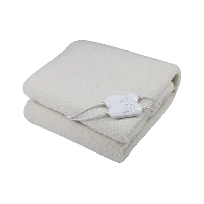 Soft and Comfortable Cotton and Polyester Electric Blanket Portable for Bedroom Use 193x137cm Household