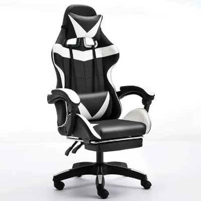 Cheap High Quality Luxury Leather Swivel Ergonomic Adjustable Height Stainless Steel Computer Gaming Chair