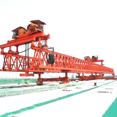 New design 120t guide beam settled u type subway bridge erecting Beam Launcher Crane