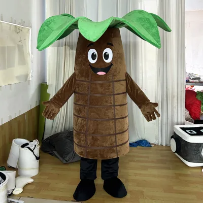 Shengye Reliable Factory Custom Cartoon Fur Plush Coconut Tree Mascot Costume Plant Character for Brand Christmas Outdoor Show