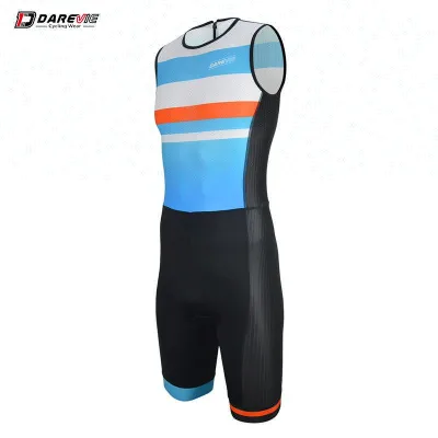 Customized High Elastic Jumpsuit Sleeveless Cycling Kit for Men/Women Breathable Quick-Dry Triathlon Suits with Professional Pad