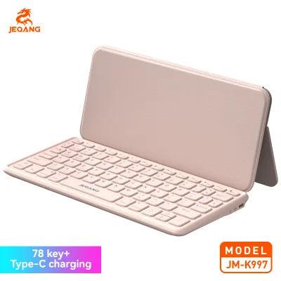New Portable 78-Key Scissor Wireless BT Keyboard Case with Type-C Charging Ultra Thin Ergonomic Tablet Protective Stand Cover