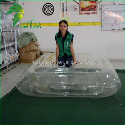 Transparent PVC Air Floating Portable Furniture Sofa Bed / Custom Inflatable Air Mattress