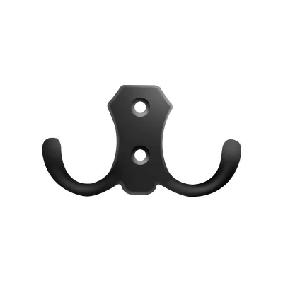 Nordic Style Closet Hook, Black Zinc Alloy, Wardrobe Wall-Mounted, Living Room Decor Parts