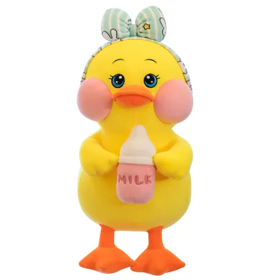 Cute Cartoon Doodle Children's Sleeping Companion 45/65/90cm Doll Pillow Makeup Milk Bottle Duck Girl Perfect Birthday Party