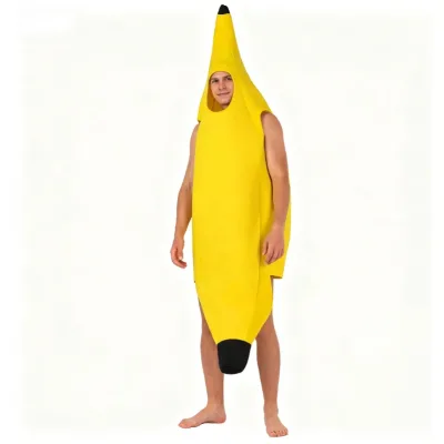Halloween Funny Banana Costume, Adult Fruit-Themed Cosplay Outfit for Party & Creative Stage Performance