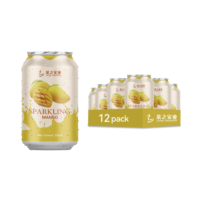 Factory Direct Refreshing Mango Flavor Sparkling Soft Drink Beverage for Summer Drinks