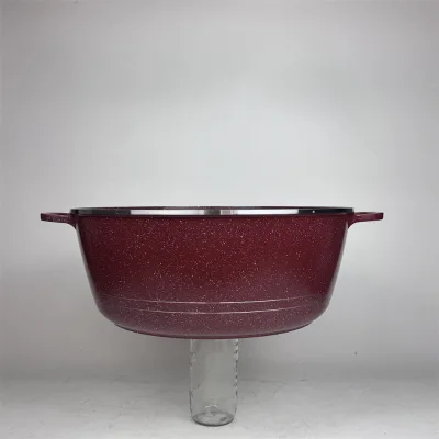 44cm Factory Director Casserole Classic Metal Sprinkled with Glass Lid Marmite Die Cast Aluminum Pots