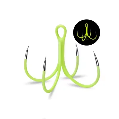 Saltwater Fishing Hooks Luminous Four Claw Fishing Hook Carbon Steel Quadruple Fishing Hooks