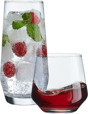 Custom Vintage Crystal Thin Stemless Mojito Cocktail Glasses Unique Whisky Wine Mocktail Glass for bar Wedding Decoration
