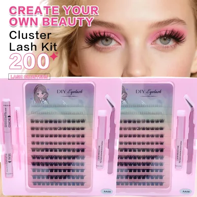 Easy to Apply Remove DIY Eyelash Clusters Kit No Damage to Natural Lashes Beginner Friendly Lash Extensions