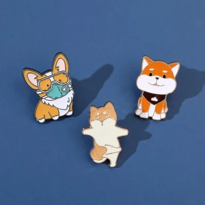 New Arrival 360 Rotating Enamel Brooch with Magnetic Fastener