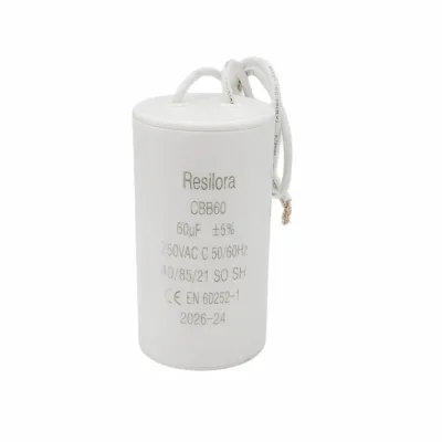 AISmartgoo  60UF MFD CBB60 Motor Run Capacitor 250VAC Volts Round Cylinder 2 Wires
