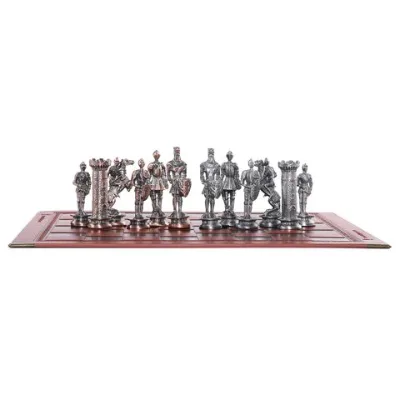 Medieval Warrior Theme Metal Chess Set
