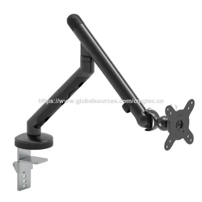 Spring-assisted Monitor Arm, strength adjustment , sound feedback, Adjustable Stand Clamp and Grommet Base，Fits 17-37 inch monitor