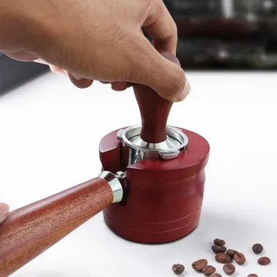 Wooden Tamping Station Espresso Portafilter Bottomless Holder Tamper Espresso Tool Stand Bottomless Portafilter