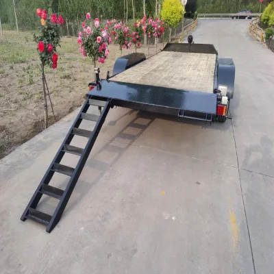 Aluminum 14 Foot Demo Trailer Trailer Mounted Excavator 3 Ton Digger Trailer