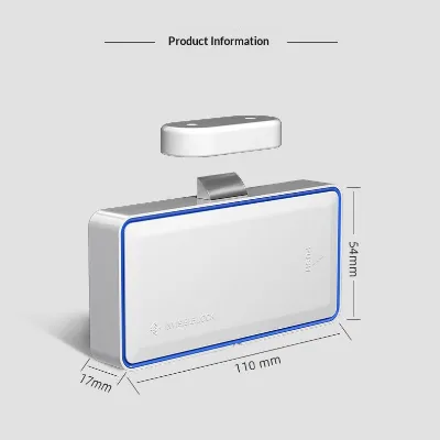 Home Office Shoe Cabinet No-Drill Invisible Hidden Lock with NFC Card ABS Material Anti-Theft Design