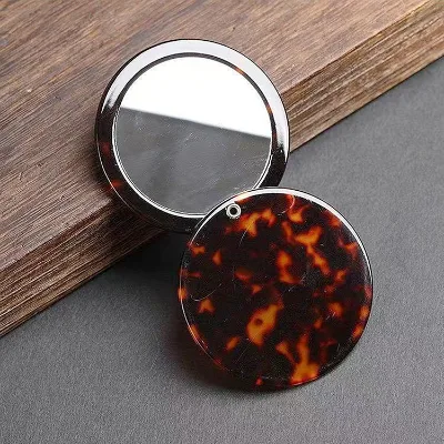 OEM/ODM Personalized Folding Comb with Mirrors Retro Design Women Acetate Custom Delicate Portable Mirror and Comb Set