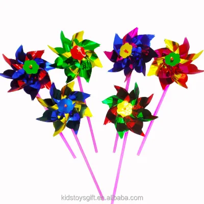 Cheaper Garden Lawn Party Decor Plastic Windmill Pinwheel Wind Spinner Kids Toy