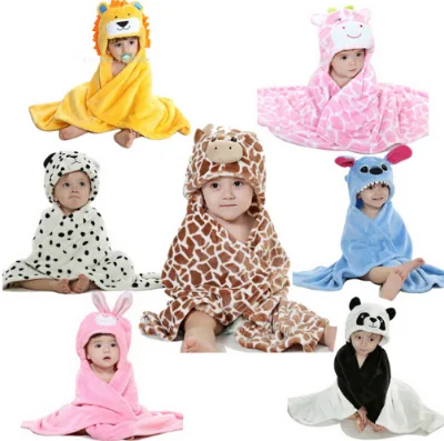 Baby Animal Head Blanket Newborn Swaddling Super Soft and Comfortable Baby Bedding