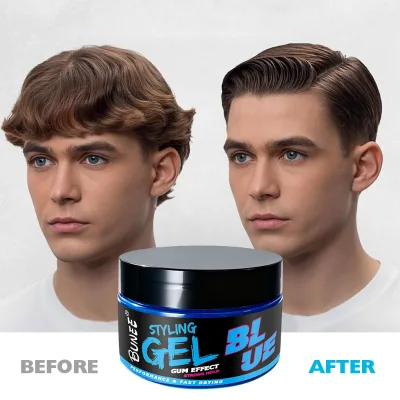 200ml OEM  Brand  Natural Formula Mens Hair Gel Wax Extra Strong Hold Hair Styling Pomade Wax Mens Gummy Hair Gel