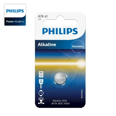 PHILIPS Button Battery Alkaline Minicells for Daily Use