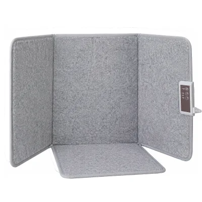 Portable Electric Fan Heater Foldable Heating Pad with Overheat Protection & Waterproof for Household Under Desk Use