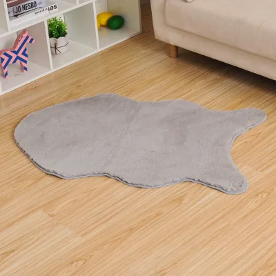 Machine Made Washable Living Room Faux Fur Area Rugs Non Slip Backing Home Floor Carpet Indoor Rug