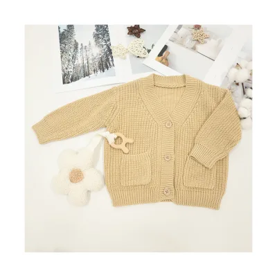 Unisex Custom Organic Cotton Wool Summer Pullover Sweater O-Neck Cute Casual for Newborns Winter Autumn Trade Made Solid Color