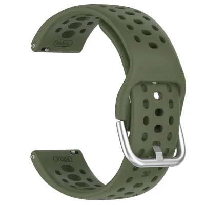 Yida Breathable 20mm Sport Silicone Strap for Smart Watch with Pin Buckle and Holes
