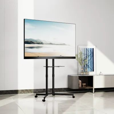 AUKI Soporte Vertical Para TV 32-70" LCD/LED, Acero Pesado, VESA 600x400, Con Giro, Apto ODM/OEM.