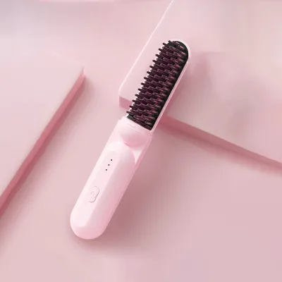 Wireless Heated Hair Comb Charging Design - Fast Heating Lightweight Styling Tool with 3 Temp Settings & Travel-Friendly Design