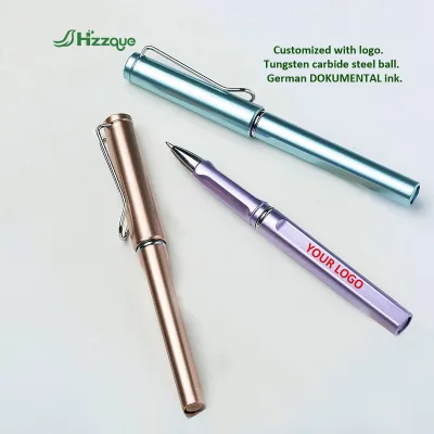 Customizable Logo Classic Red/Gold Gel Pens with UV Printing 0.5mm Tip Plastic Promotional Office Advertising Gifts