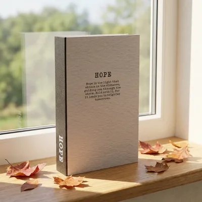 Sophisticated Plain Tone Artificial Book Textured Linen Surface Studio Shoot Background Decor Furnishing Piece