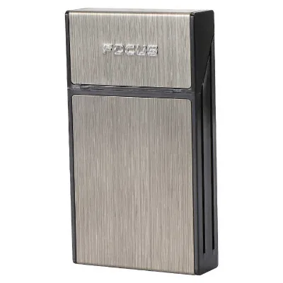 Flip Cover 20 Pack Portable Wholesale Custom logo Protective case Lighter Cigarette Box Metal Cigarette Box