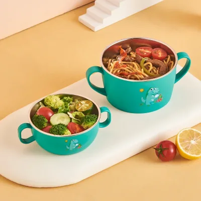 Stainless Steel Baby Bowl With Lid - Toddler & Baby Bowls, Baby Food Containers