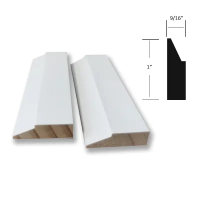 Modern Flexible Flooring Moulding White Primed Pine Finger Jointed Regular Baseboard Shoe Door Stop for Villa Durable
