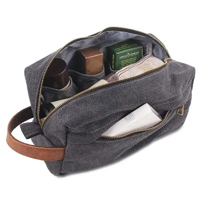 Canvas Shaving Travel Toiletry Bag Wholesale Dopp Kit