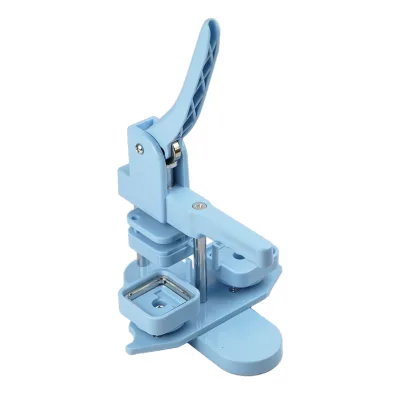 50*50mm Sky Blue Square Plastic Button Maker+100PCS Magnet Material+100PCS Blank Paper+ Cutting Template