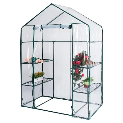High Quality Greenhouse Hot Sale Tiny House Walk in Plastic Greenhouse for Outdoors