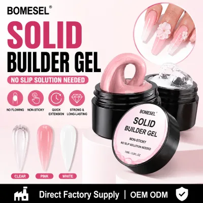 Solid Builder Gel Solid Nail Gel for Nail Extension 3D Nail Art Sculpting Carving Gel Non Sticky No Slip Solution Required OEM